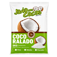 Coco Ralado Desidratado Fino, Médio e Flocos